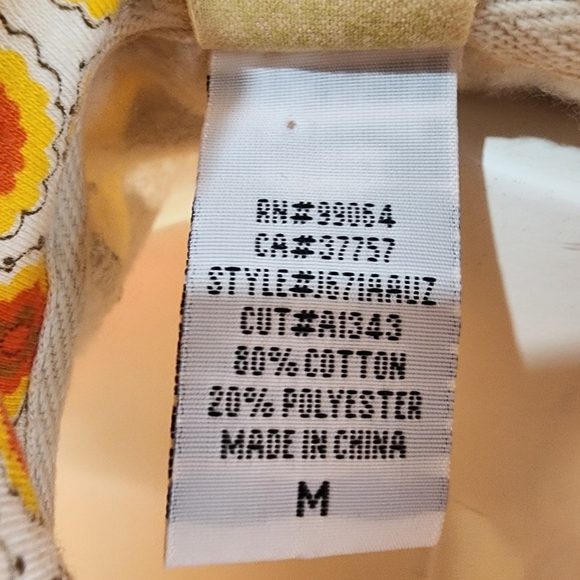 Vintage Billabong Floral Poppy Zip Front Hoodie Orange Yellow Size Medium - Picture 3 of 14